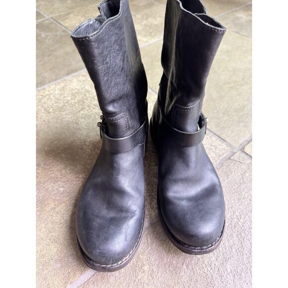 RAG & BONE Moto Boots Women’s Size 37 US 7 Black Leather Stud Strap Ankle Boots - Picture 6 of 11